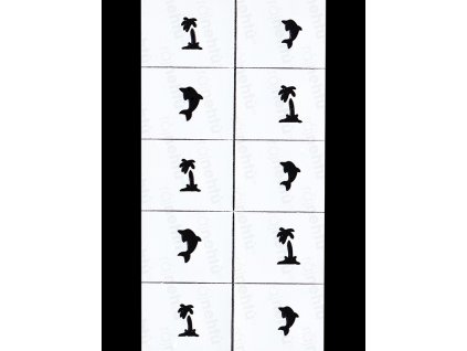 Dekorační šablony na nehty - motiv dovolená