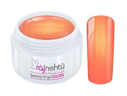 Barevný UV gel GOLDEN - Fire Red - 5ml