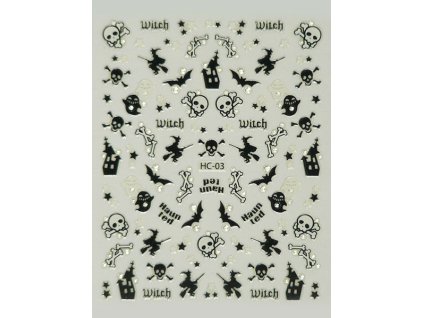 Samolepky na nehty 2D Halloween - HC-03