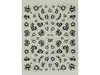 Samolepky na nehty 2D Halloween - HC-06