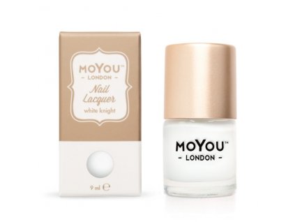 MoYou Razítkovací lak na nehty - White Knight 9 ml