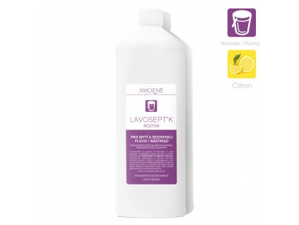 Lavosept K - koncentrát pro mytí a dezinfekci ploch a nástrojů 1000ml - citrón
