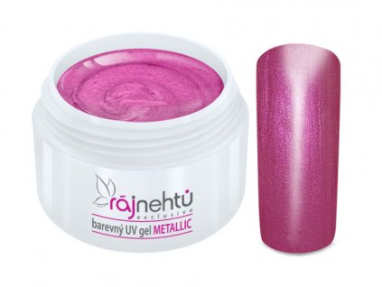 uv gel metallic rose