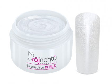 uv gel metallic white bily