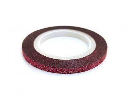 Zdobící páska 3mm - glitter červená