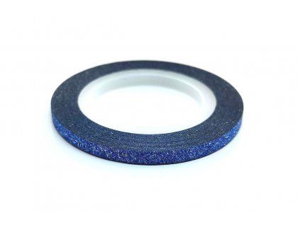 Zdobící páska 3mm - glitter modrá