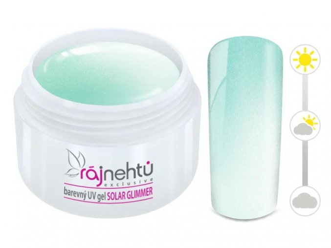 UV gel Solar Glimmer Mint