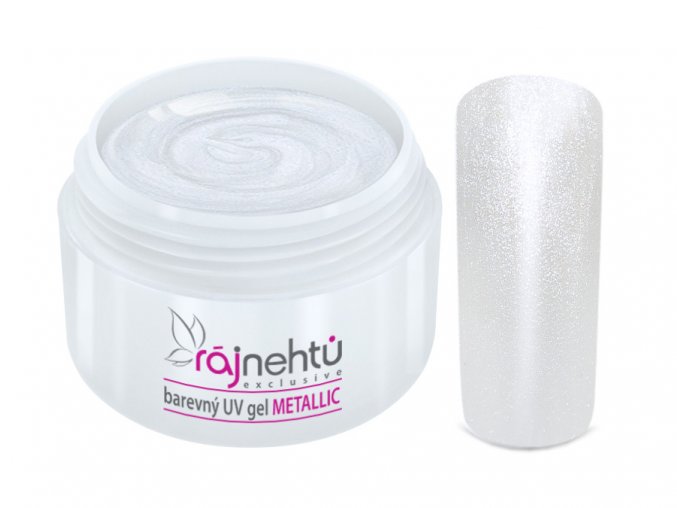 uv gel metallic white bily