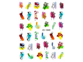 Samolepky na nehty - Colorful JO-1840