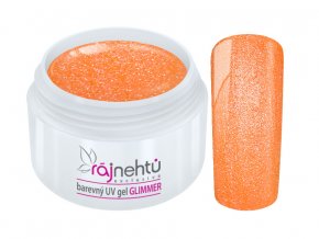 uv gel neon glimmer orange oranzovy