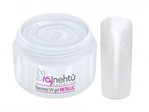 uv gel metallic white bily