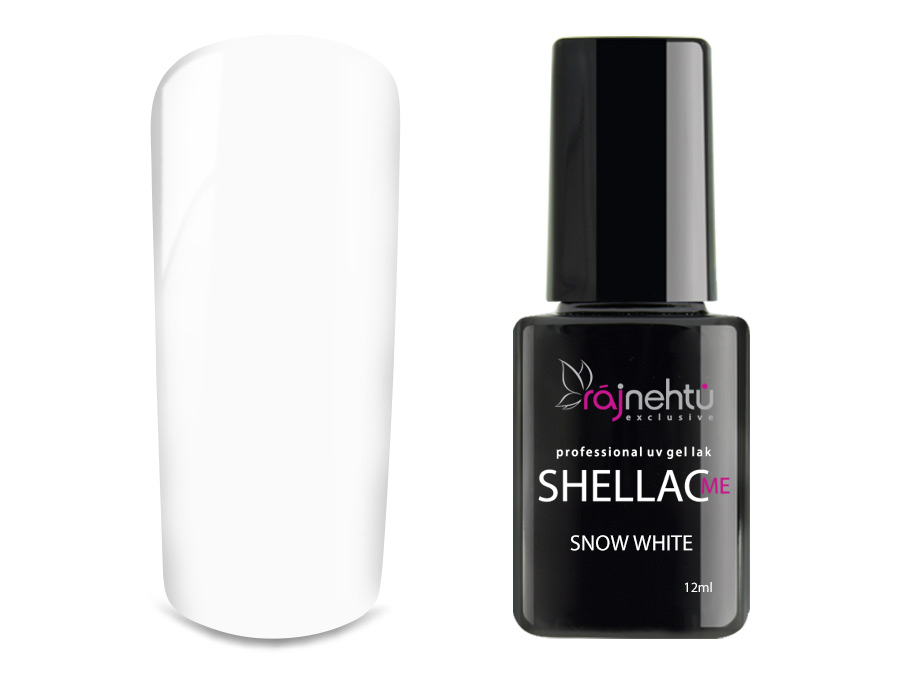 Levně Ráj nehtů UV gel lak Shellac Me 12ml - Snow White