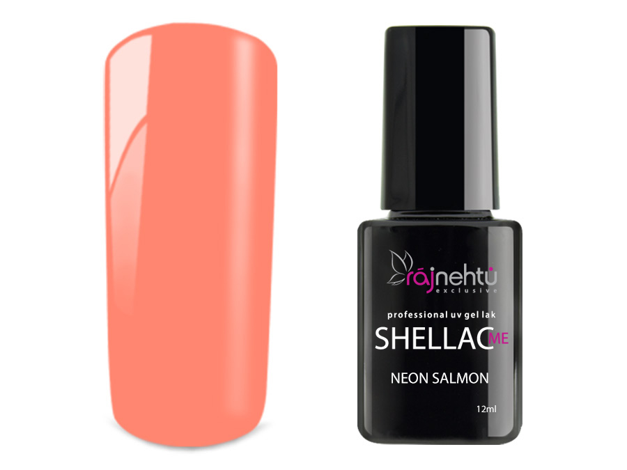 Levně Ráj nehtů UV gel lak Shellac Me 12ml - Neon Salmon