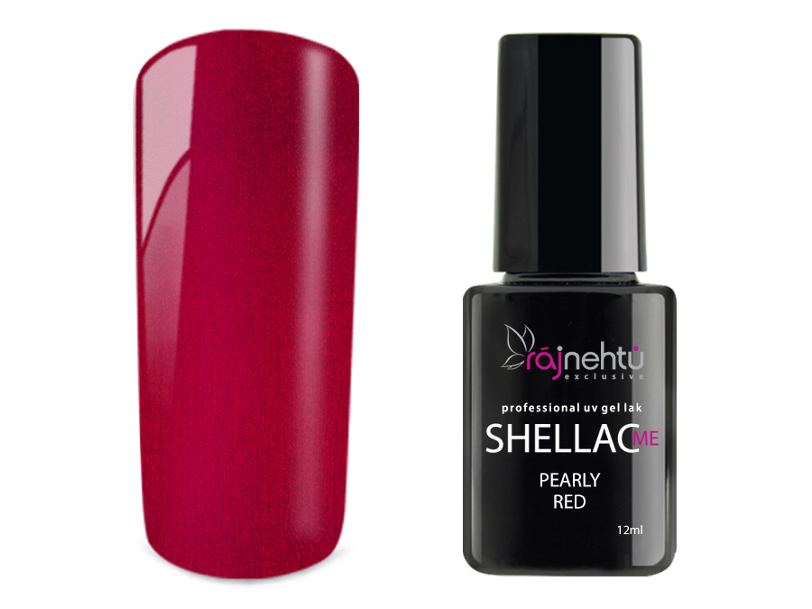 Levně Ráj nehtů UV gel lak Shellac Me 12ml - Pearly Red