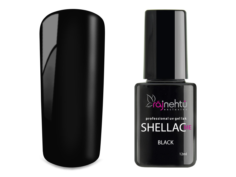 Levně Ráj nehtů UV gel lak Shellac Me 12ml - Black