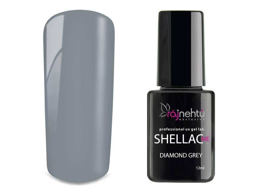 Levně Ráj nehtů UV gel lak Shellac Me 12ml - Diamond Grey