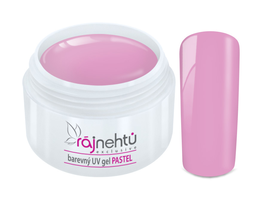 Levně Ráj nehtů Barevný UV gel PASTEL - Pink 5ml