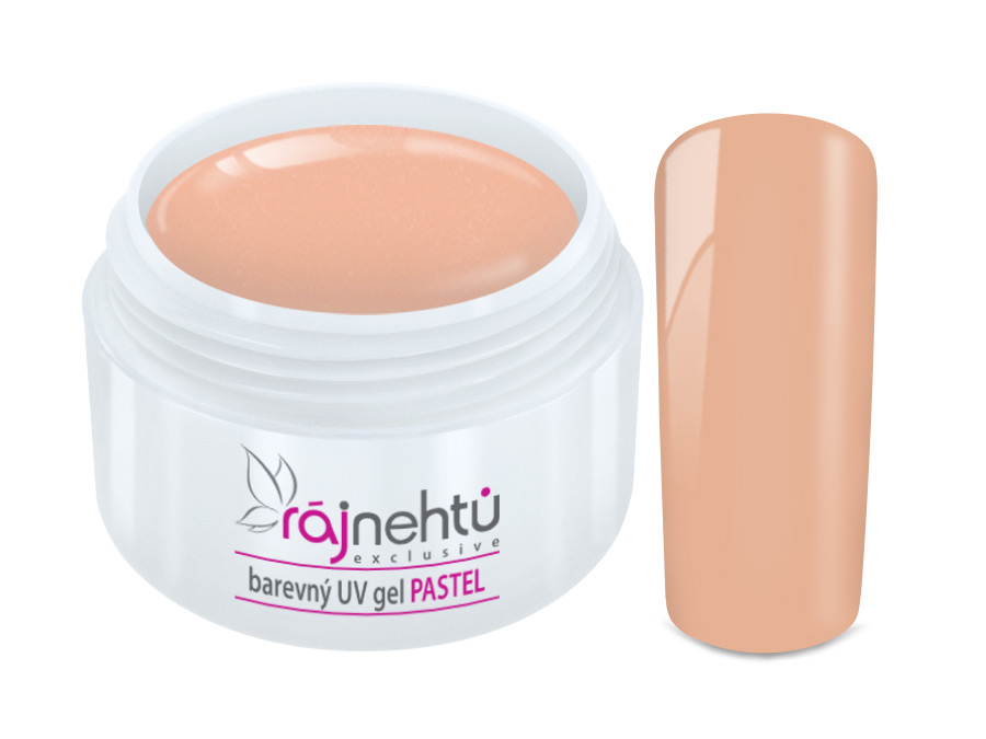 Levně Ráj nehtů Barevný UV gel PASTEL - Peach 5ml