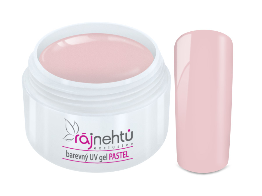 Levně Ráj nehtů Barevný UV gel PASTEL - Rose 5ml