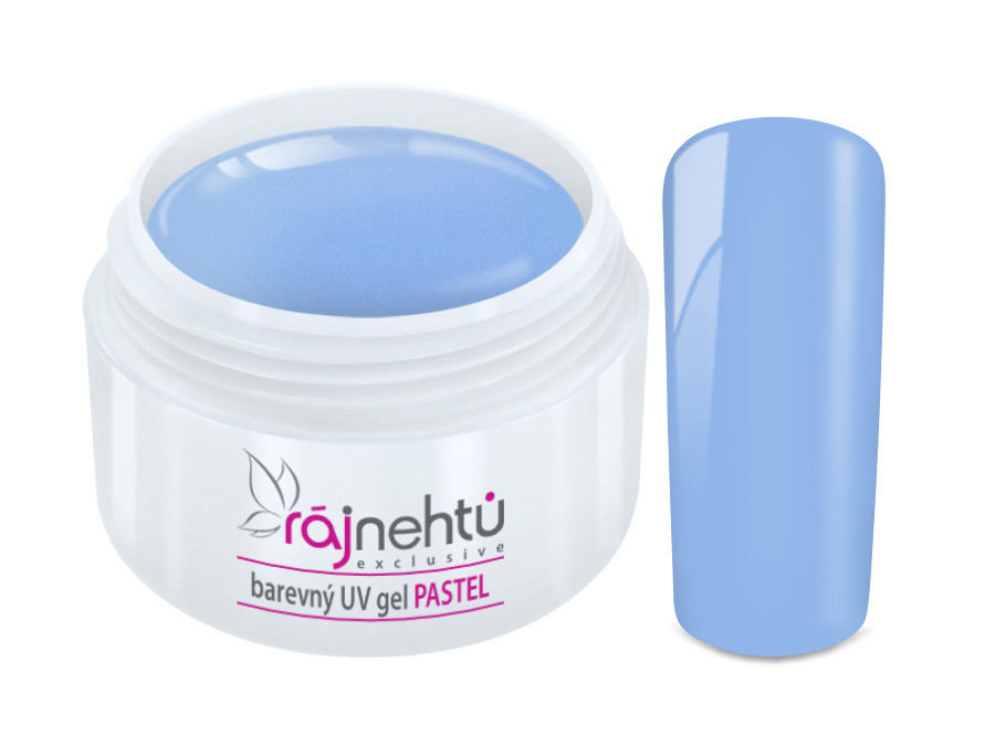 Levně Ráj nehtů Barevný UV gel PASTEL - Sky Blue 5ml