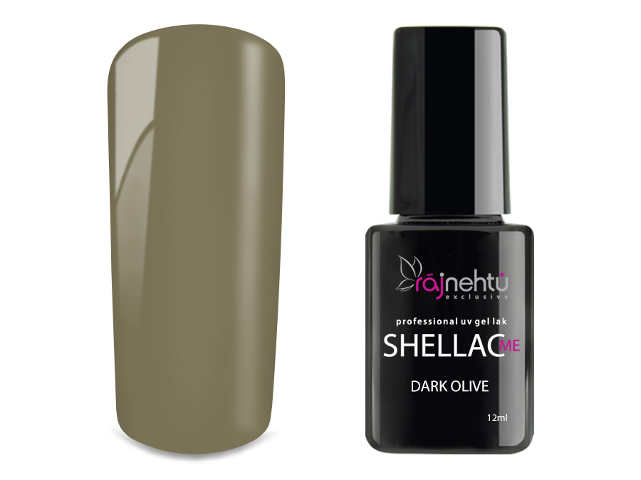 Levně Ráj nehtů UV gel lak Shellac Me 12ml - Dark Olive