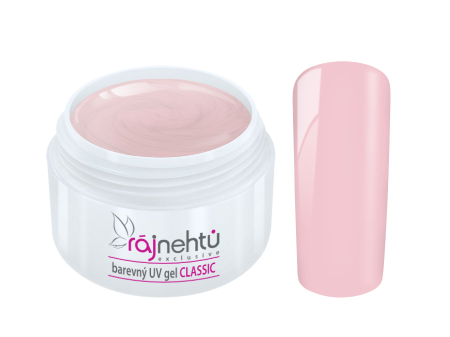 Levně Ráj nehtů Barevný UV gel CLASSIC - Shell Pink 5ml