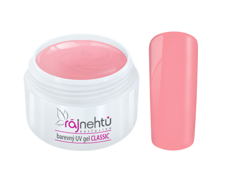 Levně Ráj nehtů Barevný UV gel CLASSIC - Pink Bubble 5ml