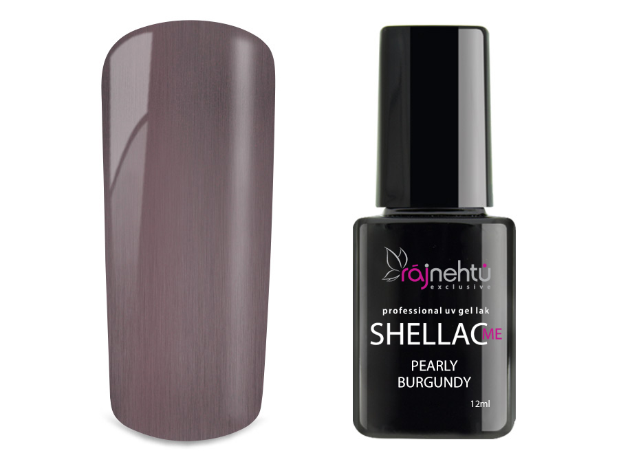 Levně Ráj nehtů UV gel lak Shellac Me 12ml - Pearly Burgundy