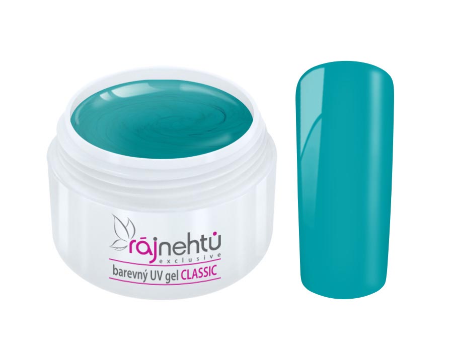 Levně Ráj nehtů Barevný UV gel CLASSIC - Deep Turquoise 5ml