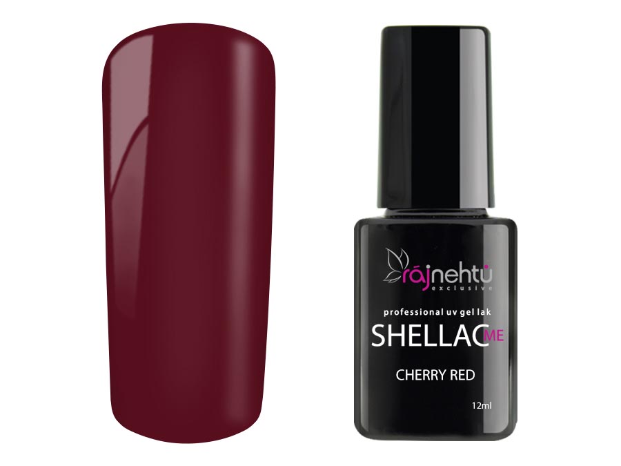 Levně Ráj nehtů UV gel lak Shellac Me 12ml - Cherry Red