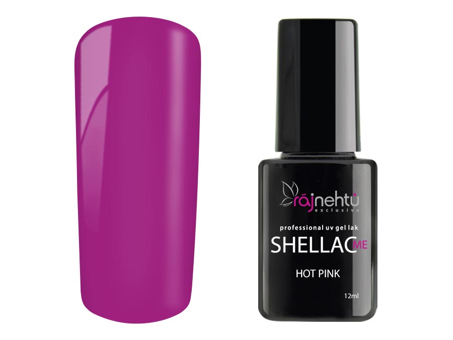 Levně Ráj nehtů UV gel lak Shellac Me 12ml - Hot Pink