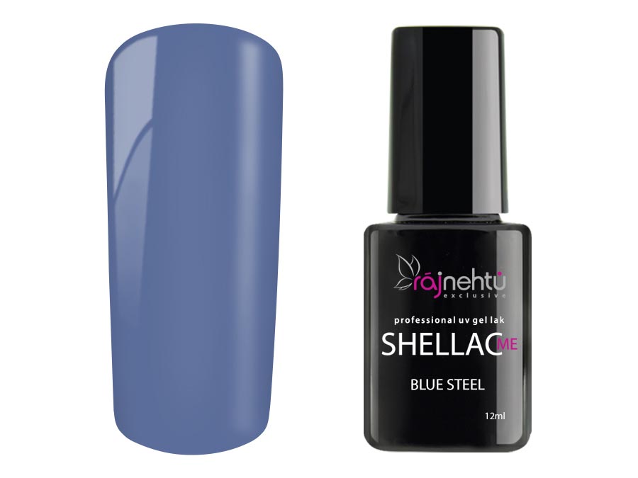 Levně Ráj nehtů UV gel lak Shellac Me 12ml - Blue Steel