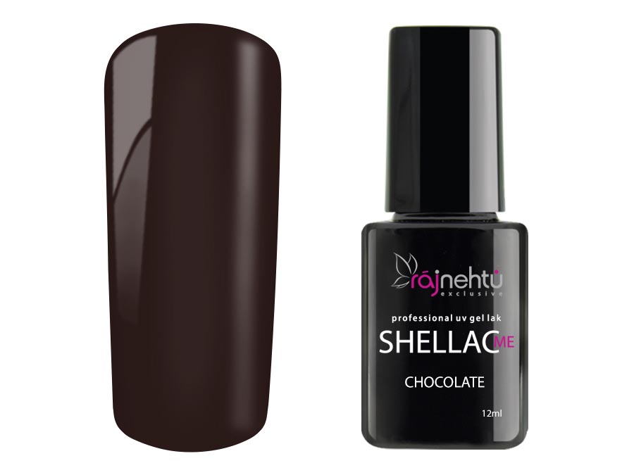 Levně Ráj nehtů UV gel lak Shellac Me 12ml - Chocolate