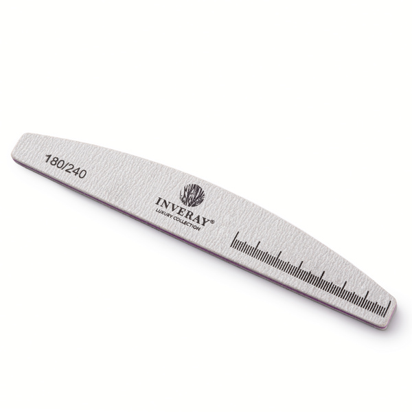 Levně Inveray Nail File 180/240 Halfmoon Grey