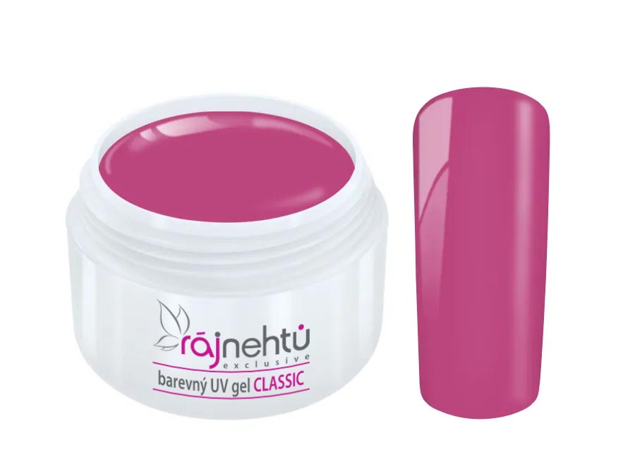 Levně Ráj nehtů Barevný UV gel CLASSIC - Bubblegum Pink 5ml