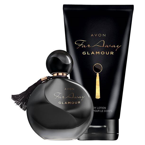 Levně AVON Far Away Glamour EDP 50ml + Tělové mléko