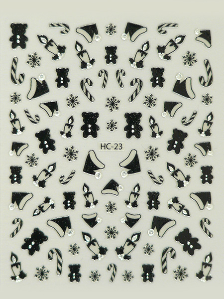 Samolepky na nehty 2D Vánoce - HC-23