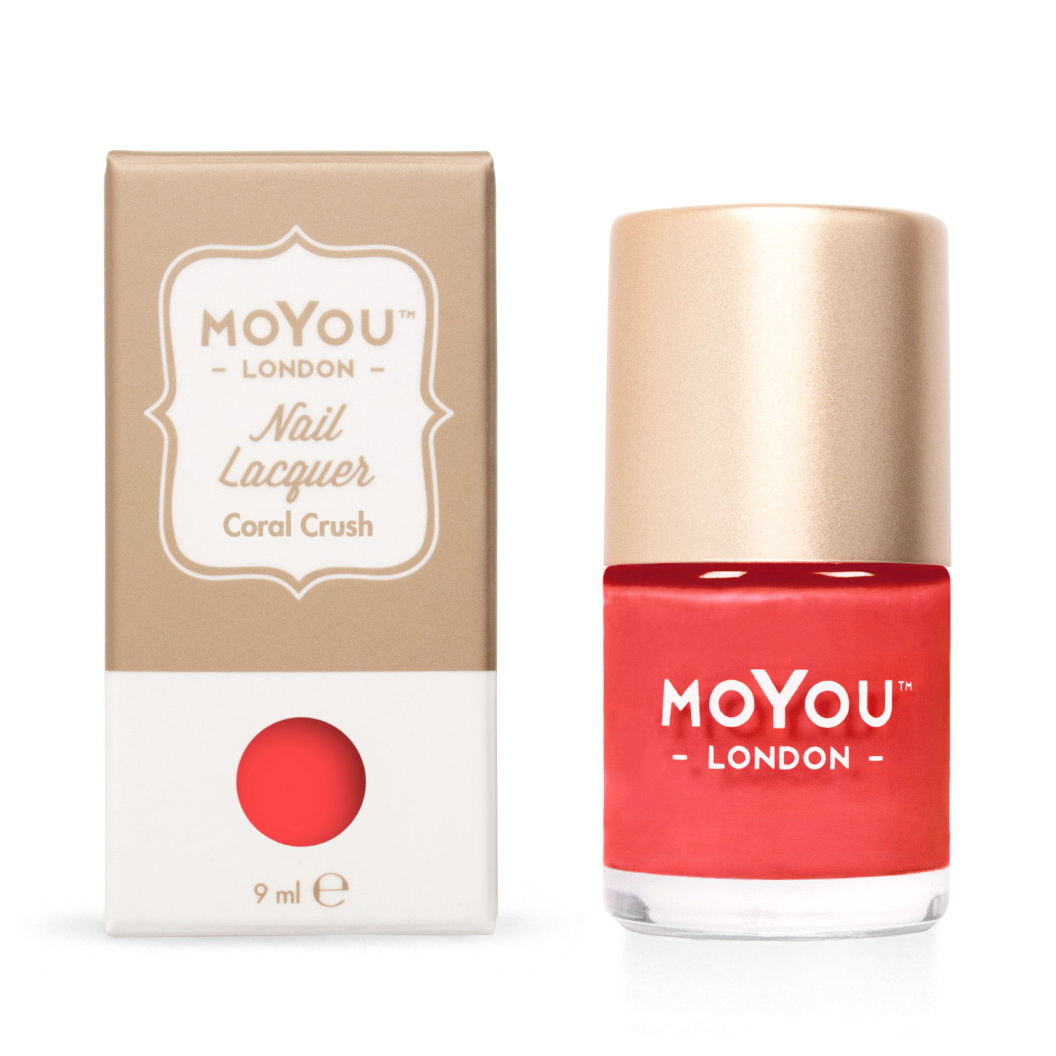 MoYou Razítkovací lak na nehty - Coral Crush 9 ml