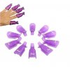 Klipsy na odstranění gel laku 10 ks - fialové