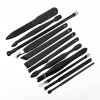 zestaw 18 akcesoriow kosmetycznych do manicure pedicure i zabiegow na twarz w czarno czerwonym etui cc046 (8)