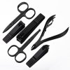 zestaw 18 akcesoriow kosmetycznych do manicure pedicure i zabiegow na twarz w czarno czerwonym etui cc046 (1)