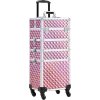 Kosmetický kufr LUXURY 4v1 - Diamond holo růžový