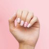 princess nail art mani pink white love hearts