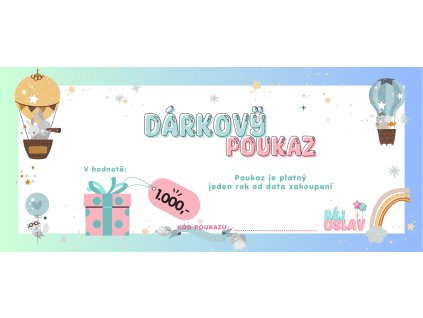 1318 darkovy poukaz v hodnote 1 000 kc
