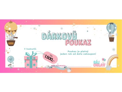 1321 darkovy poukaz v hodnote 1 500 kc
