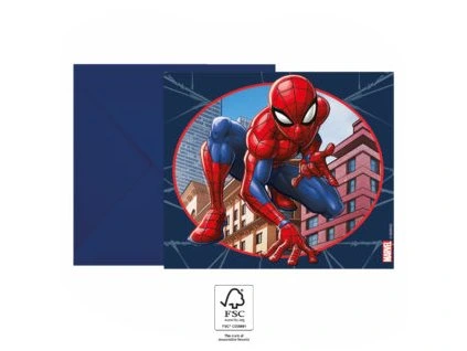 2305 pozvanky a obalky spiderman 6ks