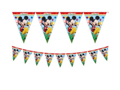 Vlaječková girlanda Mickey Mouse 9 vlajek