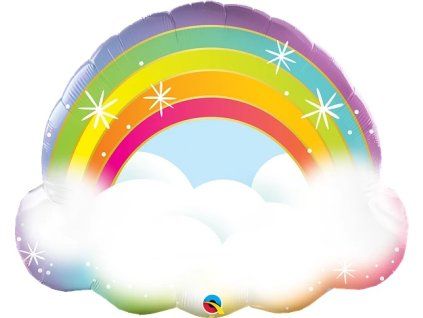 2485 foliovy balonek duha a mrak 82cm