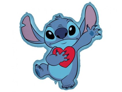 foliovy balonek stitch se srdcem 86 cm