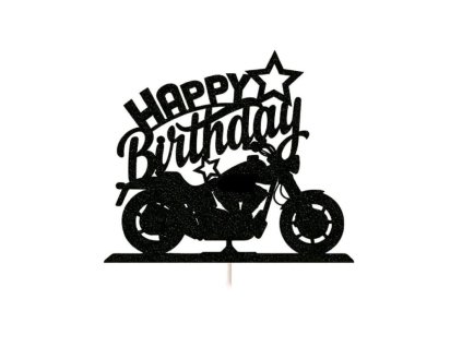 Zápich na dort Harley 1 ks